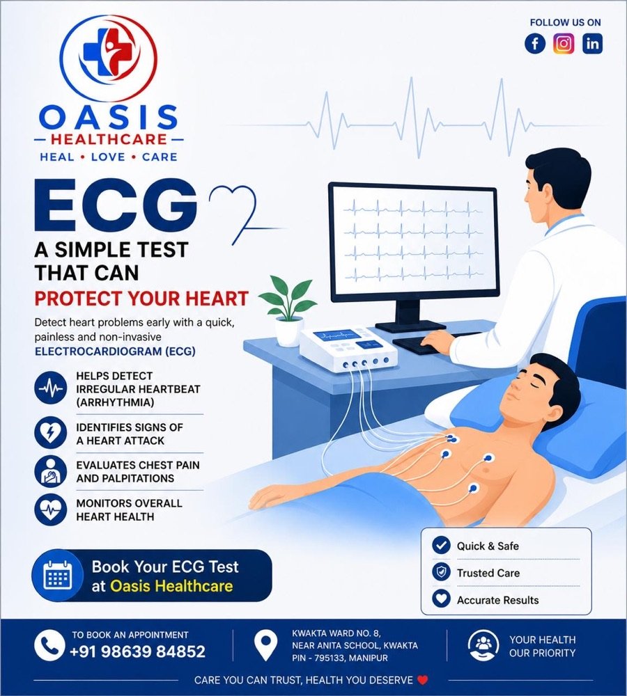 ECG at Oasis Healthcare — a simple test that can protect your heart