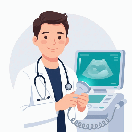 Ultrasound scanning at Oasis Healthcare